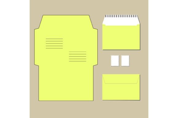 Download Envelope Templates on Grey Background - Envelope Collection