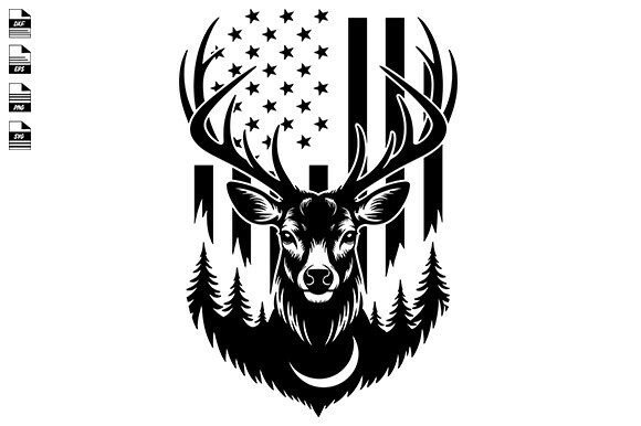 Download American Flag Deer Svg, Deer Hunting - Premium Resources