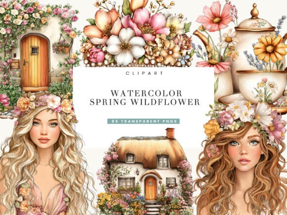 Download Watercolor Spring Wildflower Clipart - Spring Collection