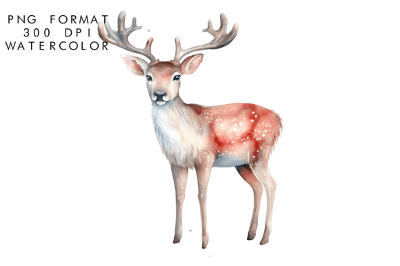 Download Watercolor Reindeer Clipart - Deer Collection