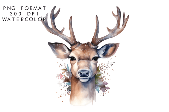 Download Watercolor Reindeer Clipart - Deer Collection