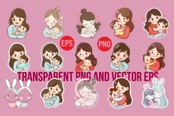 Download Mom and Baby Sublimation Clipart Bundle - Premium Bundle